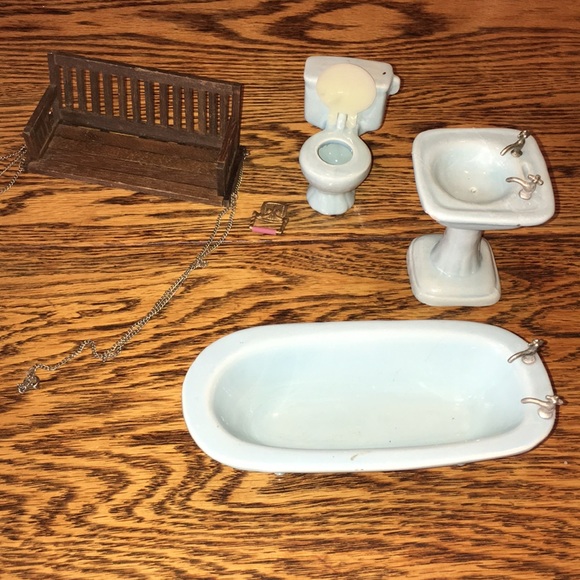 Other - Bathroom doll furniture, plus porch swing